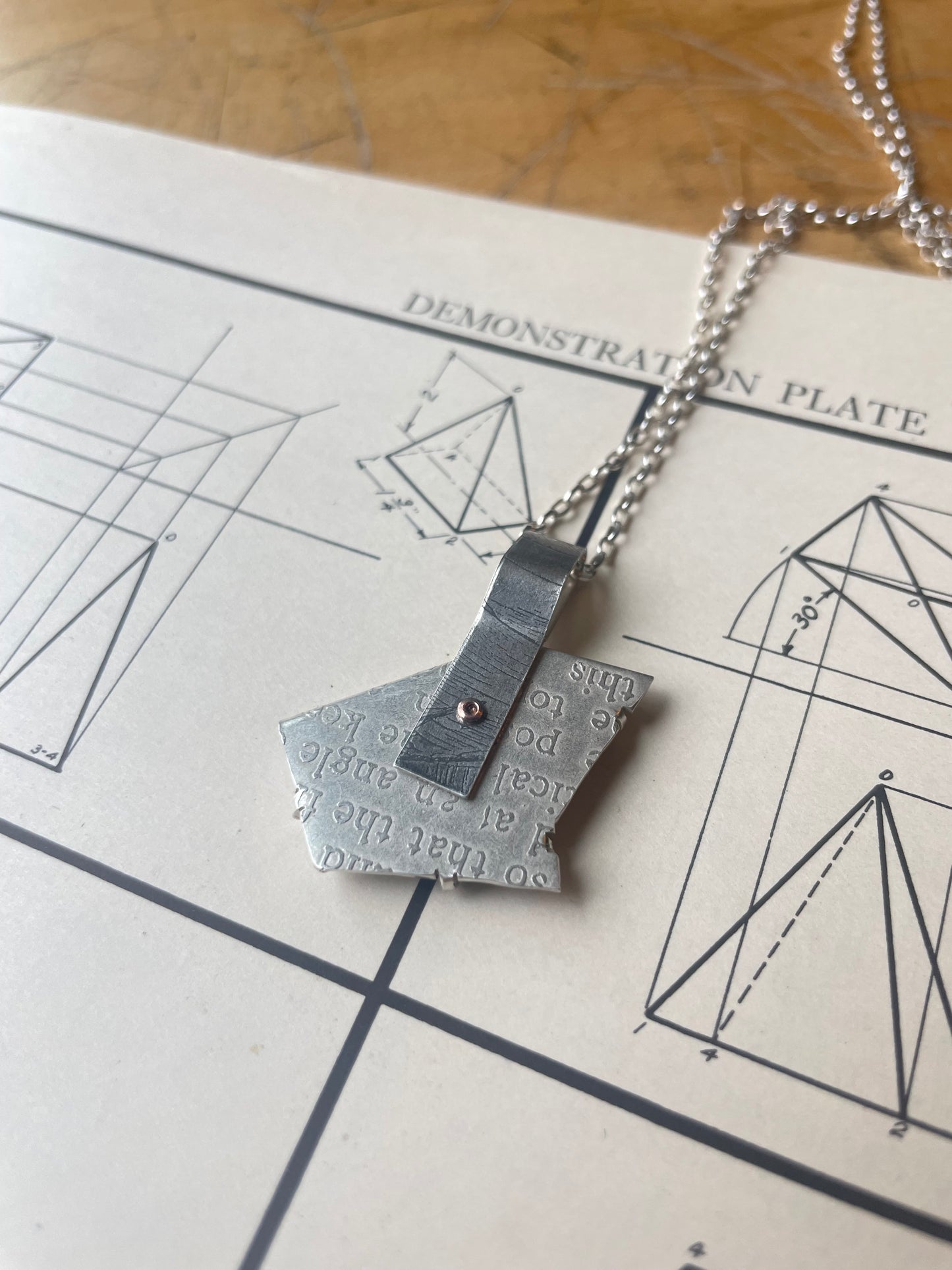 Mechanical Drawing Pendant with Lufkin Ruler