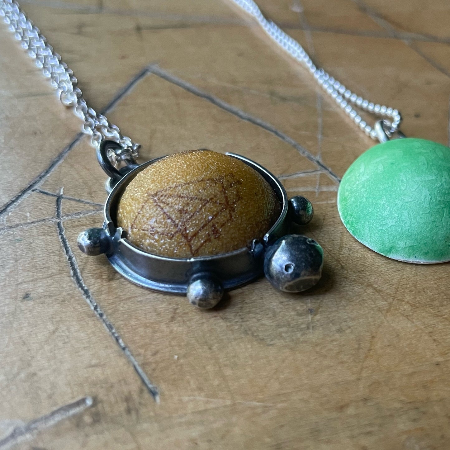 Green Turtle Sandbox BFF necklaces