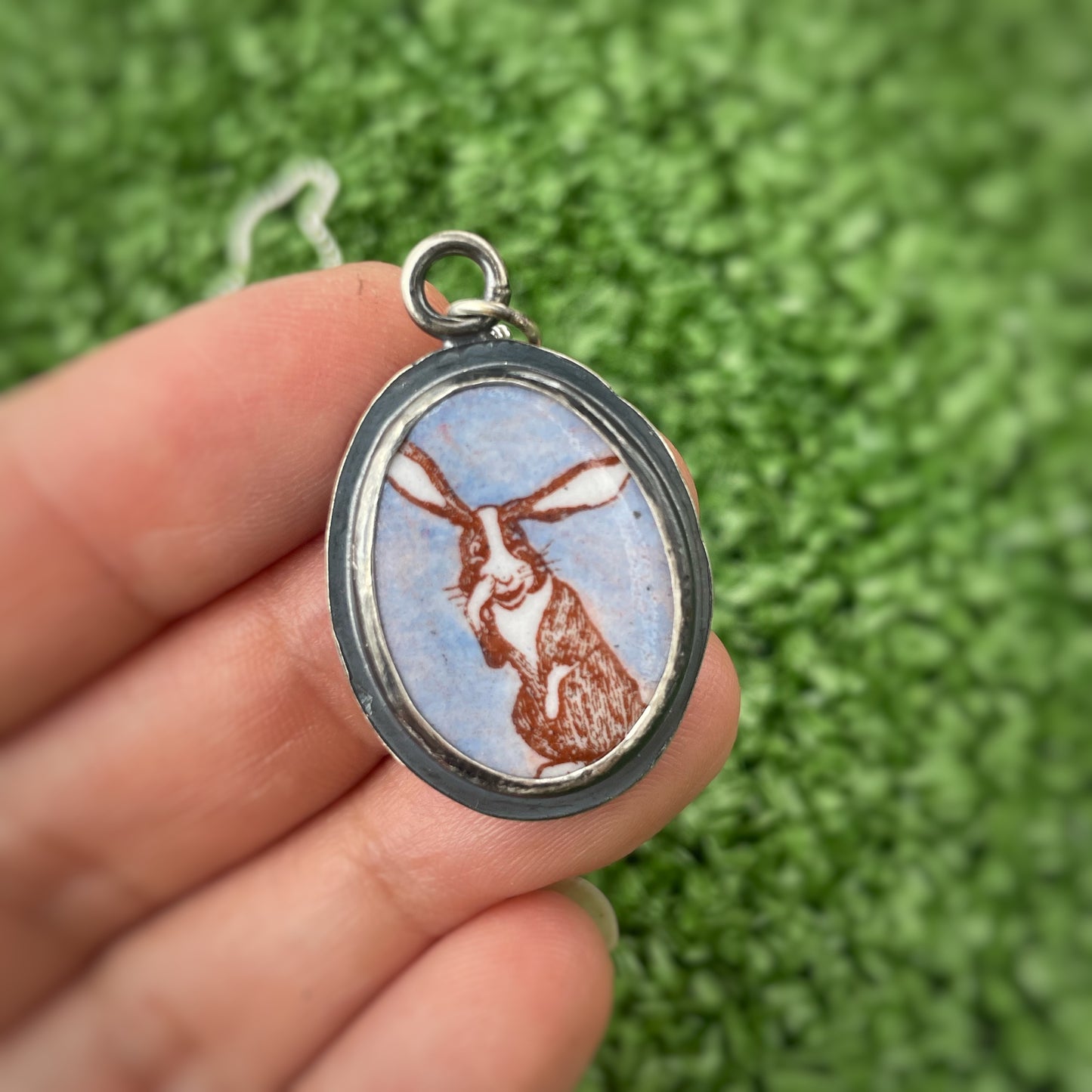 Enamel Bunny Pendants