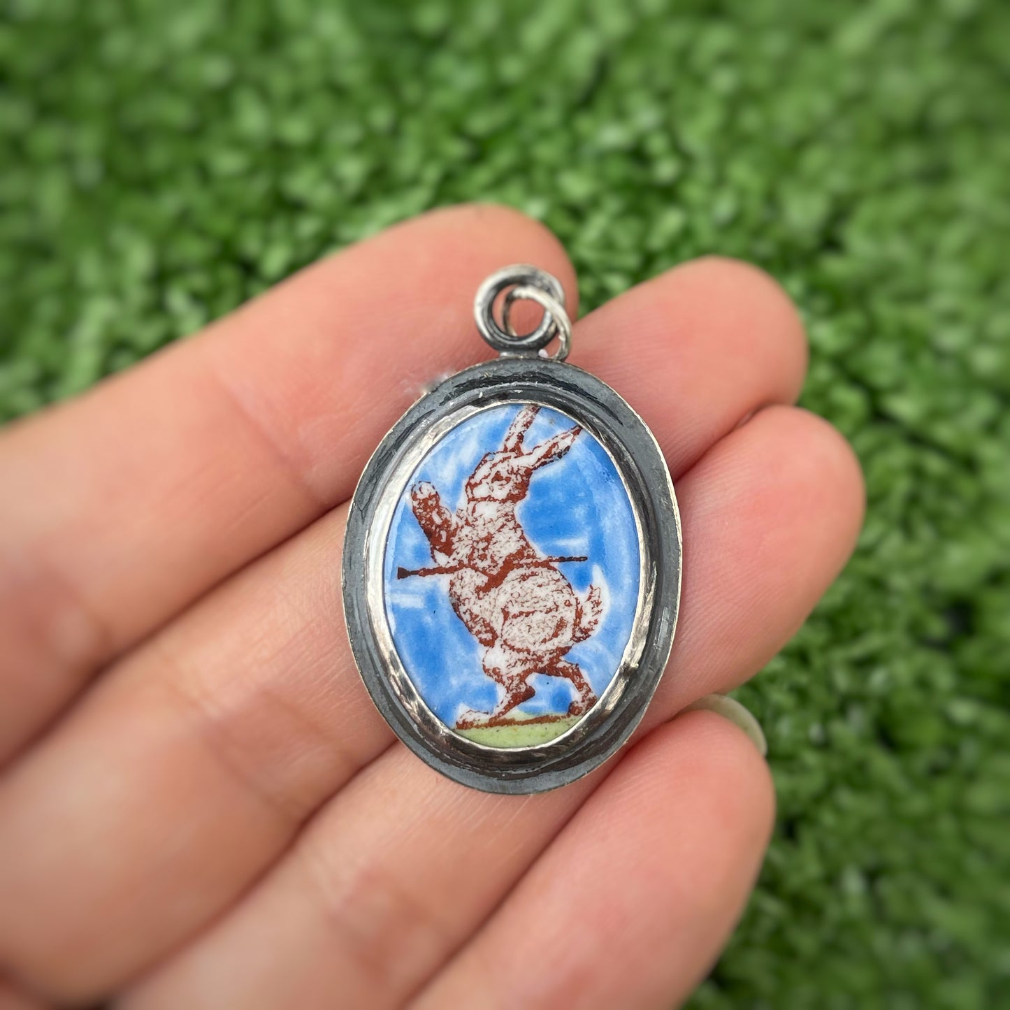 Enamel Bunny Pendants