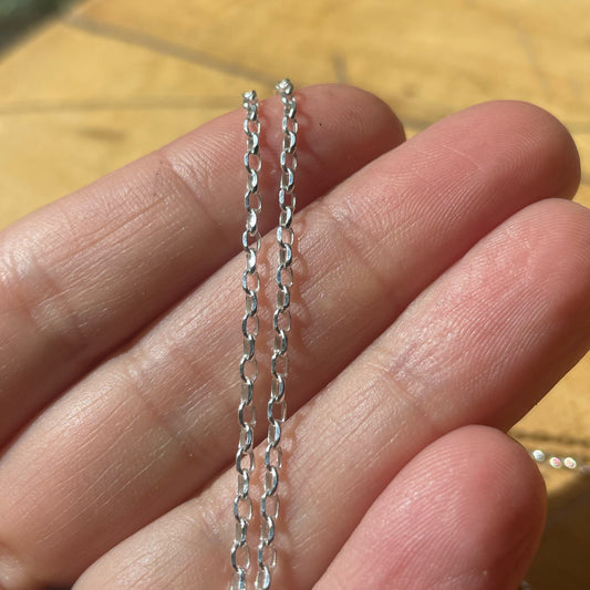 2mm diamond cut Rolo Chain